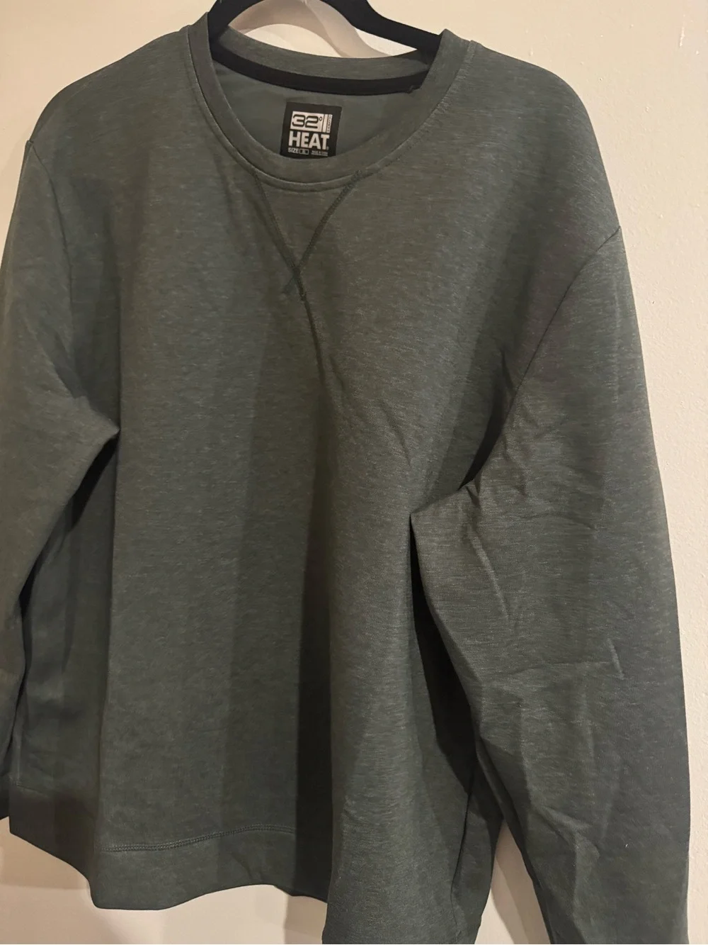 32 Degrees Men's Crewneck Sweater in Olive Green